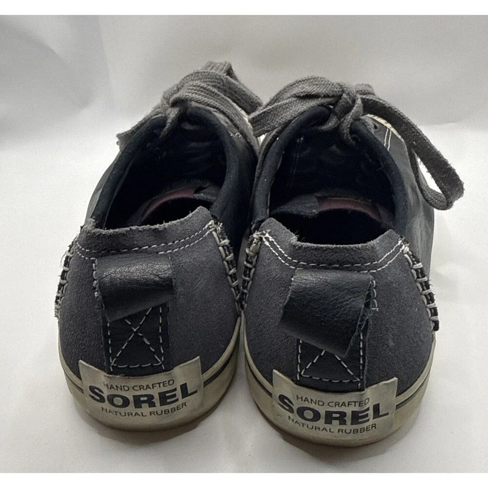 Sorel Sentry low-top sneakers dark gray leather upper Rubber Toe Size 7 Eur 36.5